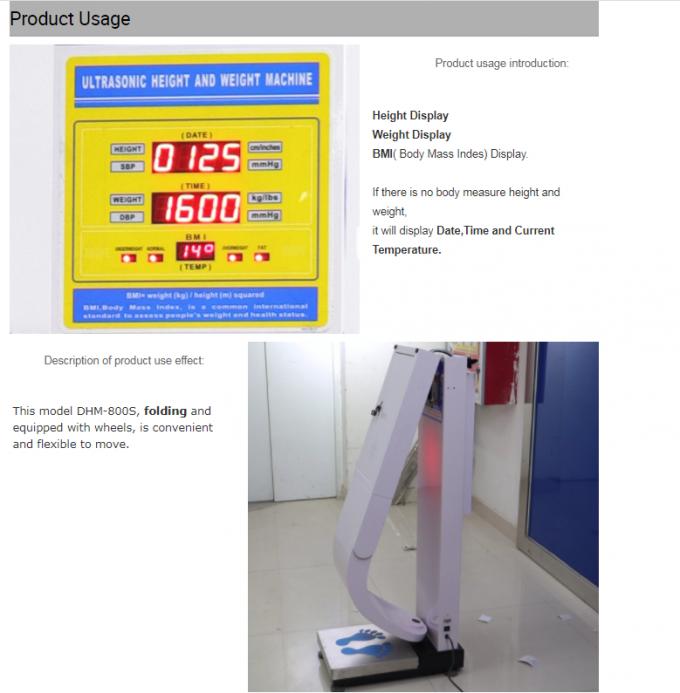 La altura del cuerpo BMI y la medida del peso equipan AC110V - voltaje de entrada 220V