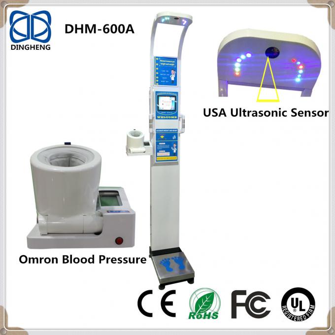 Escala ultrasónica médica del bmi del peso de la altura de DHM-600A con la escala médica de la altura y del peso de la presión arterial