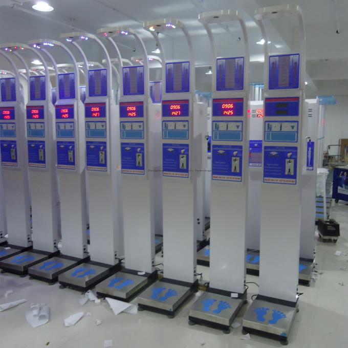 Máquina ultrasónica de la escala de medición de la altura, de la altura y del peso con música